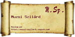 Muzsi Szilárd névjegykártya